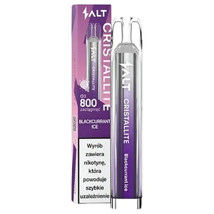 Salt Cristallite Vape Blackcurrant Ice 800 Puffs 20Mg 2Ml