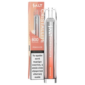 Salt Cristallite Vape Peach Ice 800 Puffs 20Mg 2Ml
