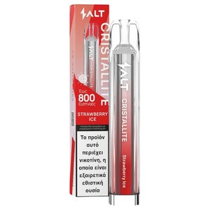 Salt Cristallite Vape Strawberry Ice 800 Puffs 20Mg 2Ml