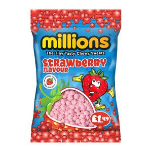 Millions Chewy Sweets Strawberry Flavour 110G