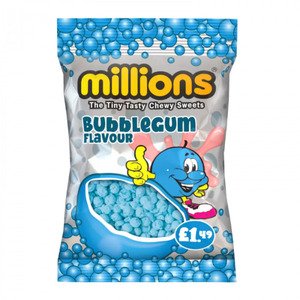 Millions Chewy Sweets Bubble Gum Flavour 110G
