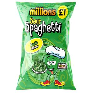 Millions Sour Spaghetti Apple Flavour 120G