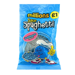 Millions Sour Spaghetti Bubble Gum Flavour 120G