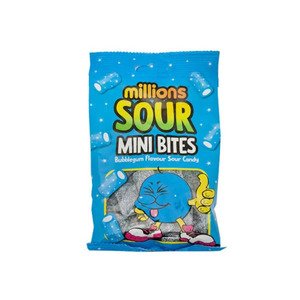Millions Sour Mini Bites Bubble Gum Flavour 140G