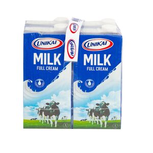 Unikai Long Life Full Cream Milk 1L X4