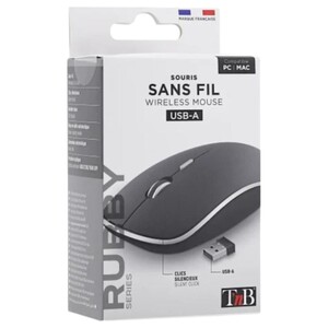 T'nb Black Silver Wireless Mouse