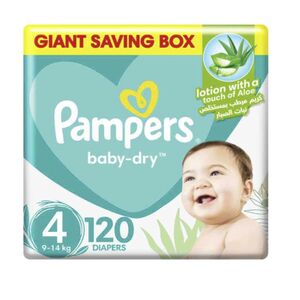 Pampers Baby Diaper Taped Giant Box Size 4 120 Pcs