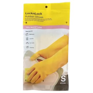 Locknlock Yellow Rubber Gloves S 31Cm