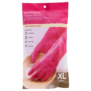 Locknlock Pink Rubber Gloves Xl 42Cm