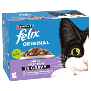 Felix Original Mixed Selection In Gravy Wet Cat Food 85G X12