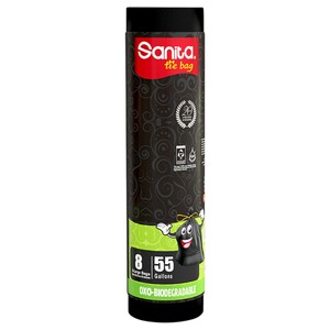Sanita Tie Bags Bio 55 Gallons 8 Pieces