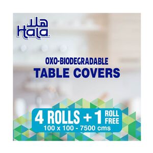 Hala Table Cover Bio Travel Pack 100 X 100 15 Sheets (4+1)