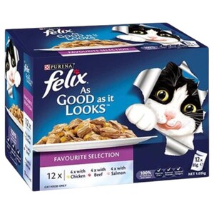 Felix Cat Food Favorite Selection Jelly 12 Pieces 85G