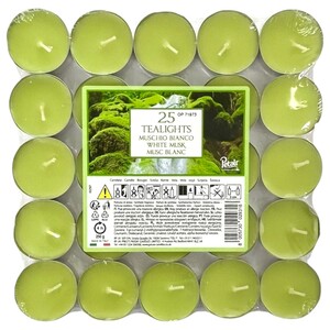 Petali Tealights White Musk 25 Pieces