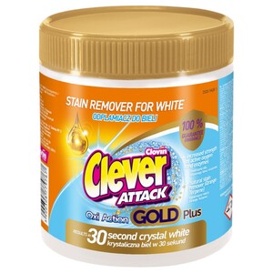 Clever Attack Gold Plus Oxy Stain Remover Powder White 730G