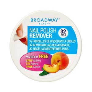 Kiss Broadway Nail Polish Remover Pads Peach Scented 36C