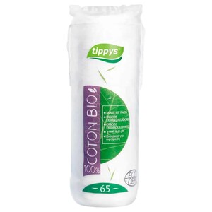 Tippys Cotton Makeup Pads Bio 65 Pieces