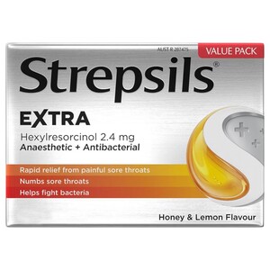 Strepsils Extra Honey & Lemon Lozenges 24 Pieces