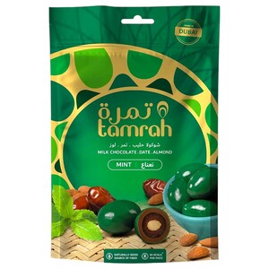Tamrah Mint & Milk Chocolate Coated Dates With Almonds 100G