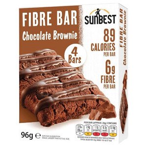 Sunbest Fibre Bar Chocolate Brownie 24G X4