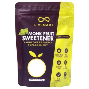 Livsmart Monk Fruit Sweetener With Erythritol 250G