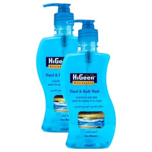 Higeen Hand & Body Wash Sea Breeze 500Ml X2