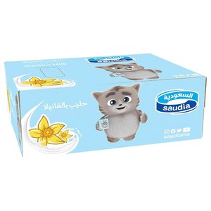 Saudia Uht Milk Vanilla 200Ml X18