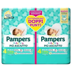 Pampers Baby Dry Maxi Size 4 7-18Kg 34 Pieces