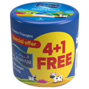 Al Rawabi Triangle Cheese 8 Portions 120G X5