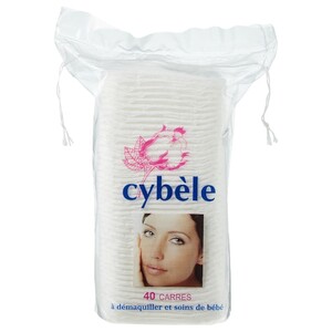 Cybele Cotton Square Pads 40 Pieces