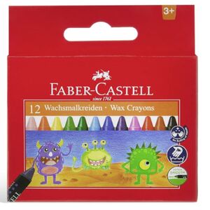 Faber Castell Wax Crayon 120043 12 Pcs