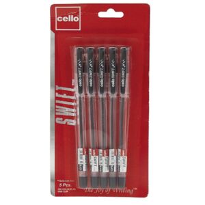 Cello Ball Pen Swift Black Blister Ce-Swift7-5Bl 0.7 Mm 5 Pcs