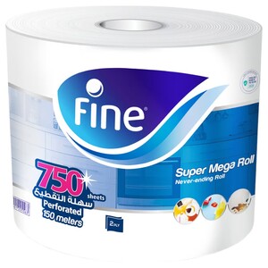 Fine Super Mega Roll 2 Ply 750 Sheets