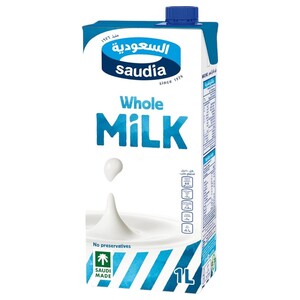 Saudia Uht Whole Milk 1L
