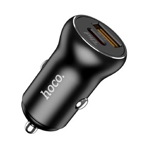 Hoco Fast Car Charger 30W Dual Output Black