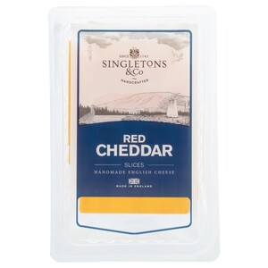 Singletons & Co Mild Red Cheddar Slices 150G