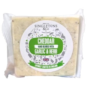 Singletons & Co Cheddar With Garlic & Herbs 200G