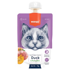 Wanpy Cat Food Meat Paste Duck & Pumpkin 90G