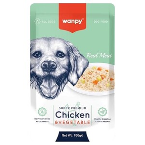 Wanpy Dog Food Super Premium Chicken & Vegetable 100G
