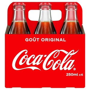 Coca Cola Carbonated Soft Drink Glass 250Ml X6