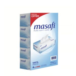 Masafi Facial Tissue 2 Ply 170 Sheets 4+1
