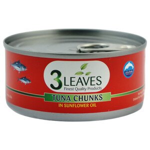 3 Leaves Tuna Chunks In Sunflower Oil 80G