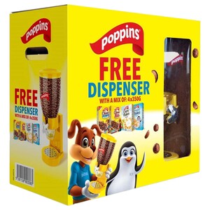 Poppins Cereal Mix 4 Pieces 350G + Free Dispenser
