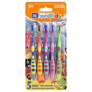 Dr. Fresh Kids Mix Toothbrush Blister 5 Pieces