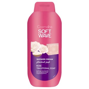 Cosmaline Soft Wave Shower Cream Rose Traditional Soap 650Ml