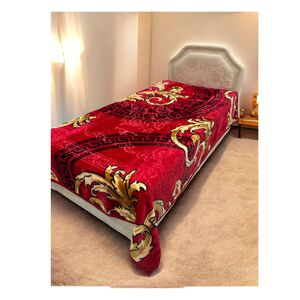 Diveena's Raschel Blanket Single 1 Ply With Embroidery/Print 3 Kg