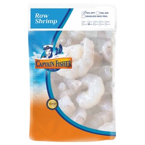 Captain Fisher Raw Shrimp 31/40 Tail Off 1Kg