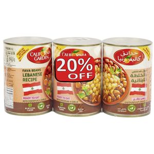 California Garden Foul Medammas Lebanese 450 Gr 3 Pcs