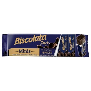 Biscolata Minis Wafer Dark Chocolate 117G