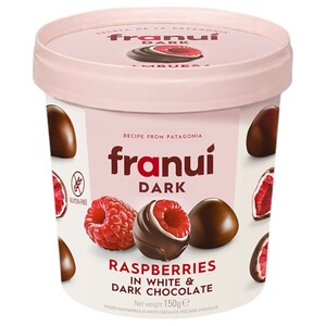 Franui Raspberries In White & Dark Chocolate 150G